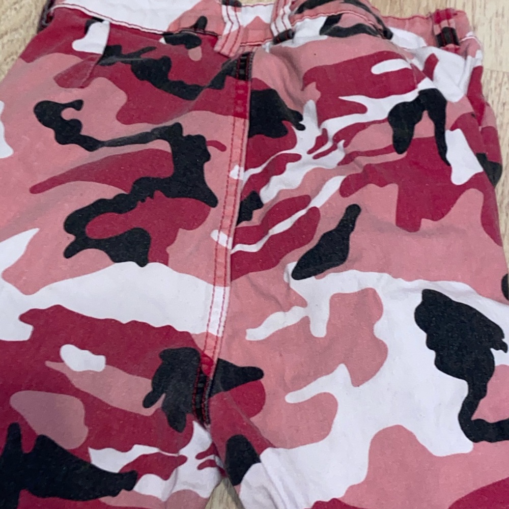 Pink army print joggers